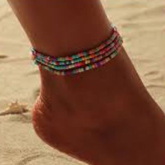 Áfrican Rainbow Dyed Seed Bead Bracelets ( 4 Pc) - Picture 6 of 8
